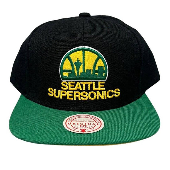 Mitchell &‎ Ness Seattle Supersonics NBA Team Classic Snapback Hat - Picture 1 of 5
